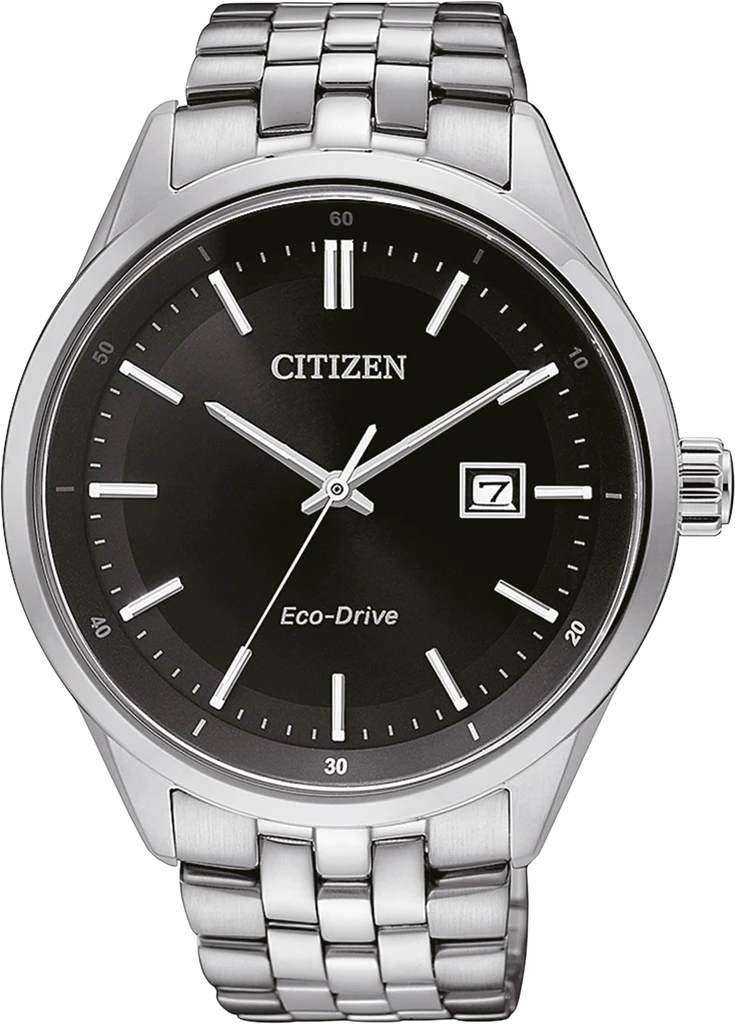 Наручний годинник чоловічий Citizen BM7251-88E Eco-Drive із сапфіровим склом/сталевим корпусом/чорним циферблатом та водозахистом 100 м