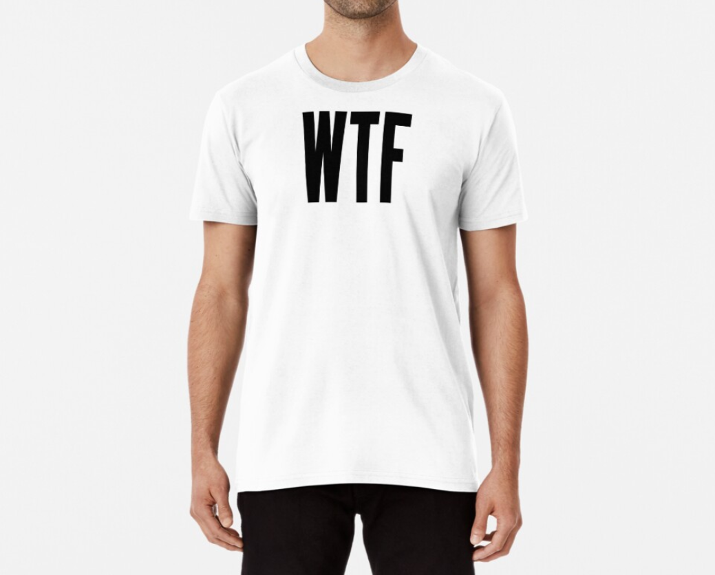 Футболка мужская Stedman "WTF" L Белый (ПН84-9)