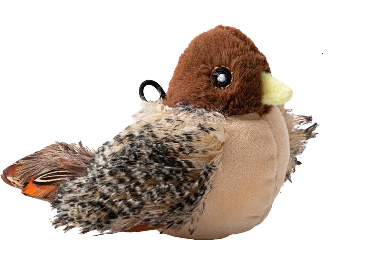 Игрушка для кота интерактивная Птичка со звуком и машущими крыльями USB зарядка 14х7х55 см Игрушка для кота интерактивная Птичка со звуком и машущими крыльями USB зарядка 14х7х55 см