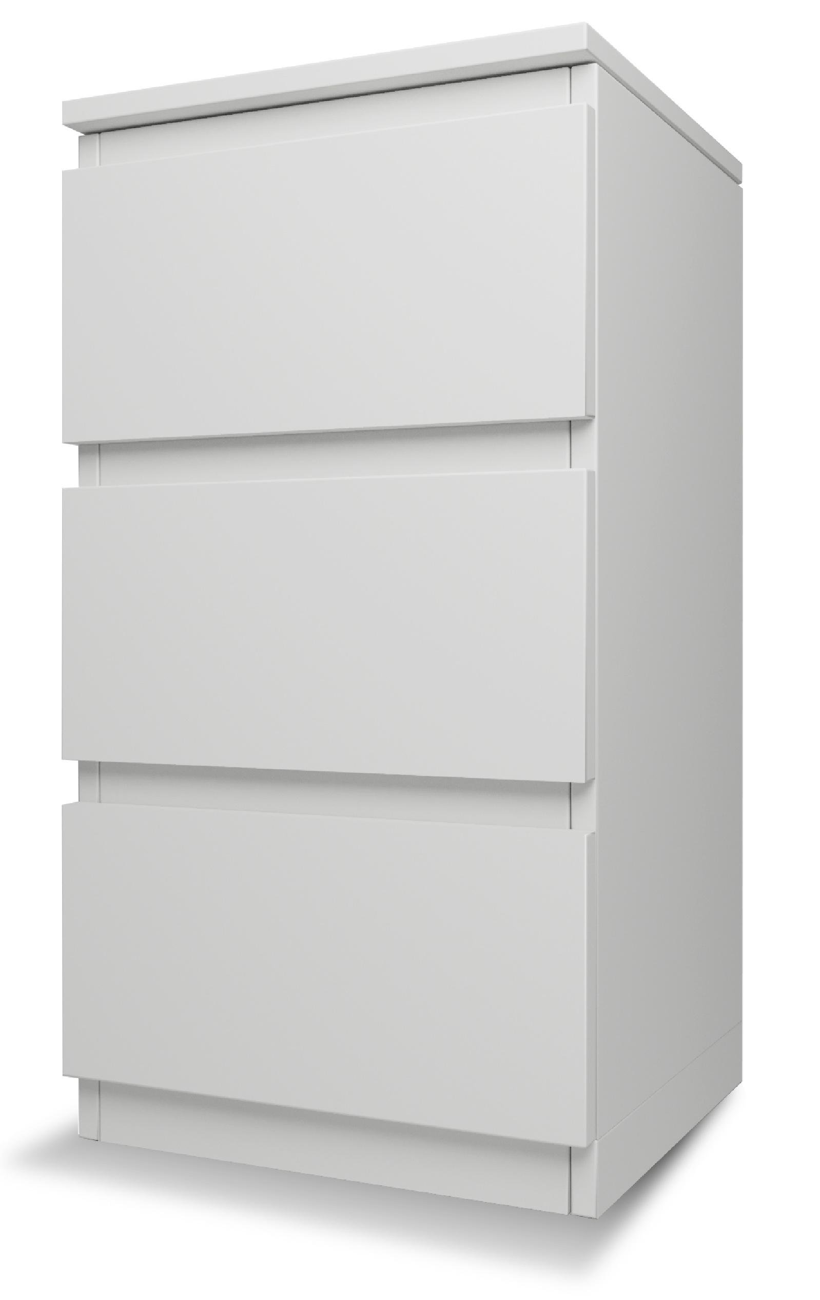 Комод MEBEX на 3 ящика 40х40х77,4 см Белый (VM3B400WH) - фото 2 Комод MEBEX на 3 ящика 40х40х77,4 см Белый (VM3B400WH) - фото 2