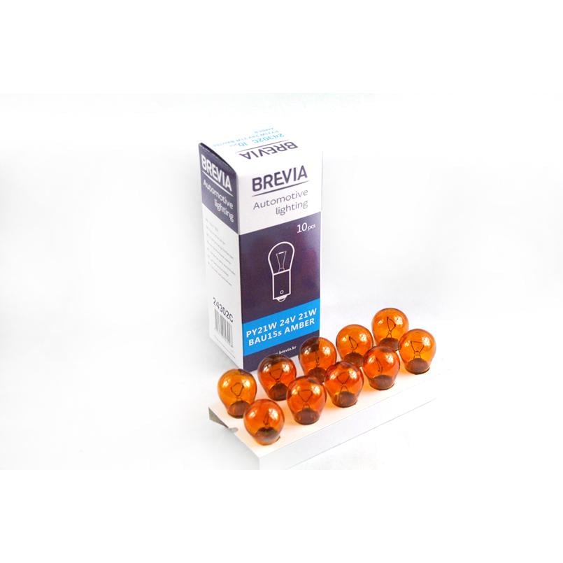 Лампа галогенная Brevia PY21W Amber 24V 21W 24302C