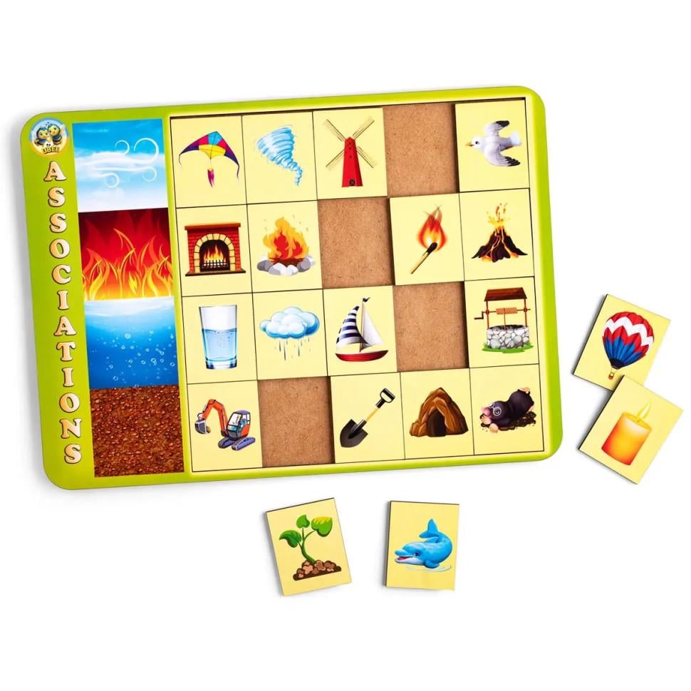 Пазлы деревянные Ubumblebees Ассоциации стихии 20 плашек 31х23 см (IP-177-P-144)