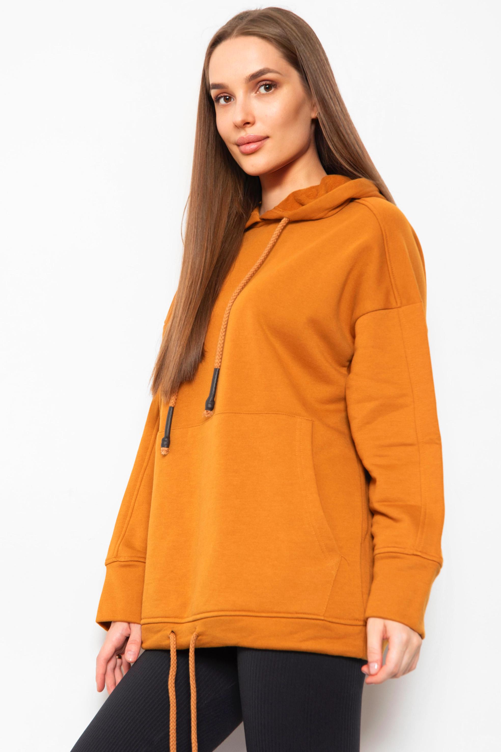 Худі жіноче на флісі M Гірчичний (184554) - фото 2 Худі жіноче на флісі M Гірчичний (184554) - фото 2