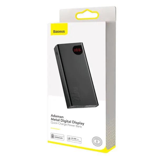 Повербанк Baseus Adaman Metal 20000 mAh 22,5 W USB-C 2xUSB-A QC 3.0 Lightning Black (45699) - фото 7 Повербанк Baseus Adaman Metal 20000 mAh 22,5 W USB-C 2xUSB-A QC 3.0 Lightning Black (45699) - фото 7