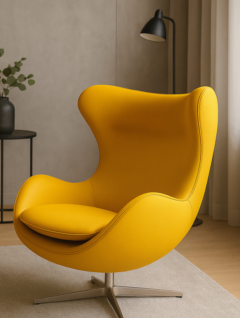 Крісло Егг екошкіра Жовтий (30560953) - фото 4 Крісло Егг екошкіра Жовтий (30560953) - фото 4