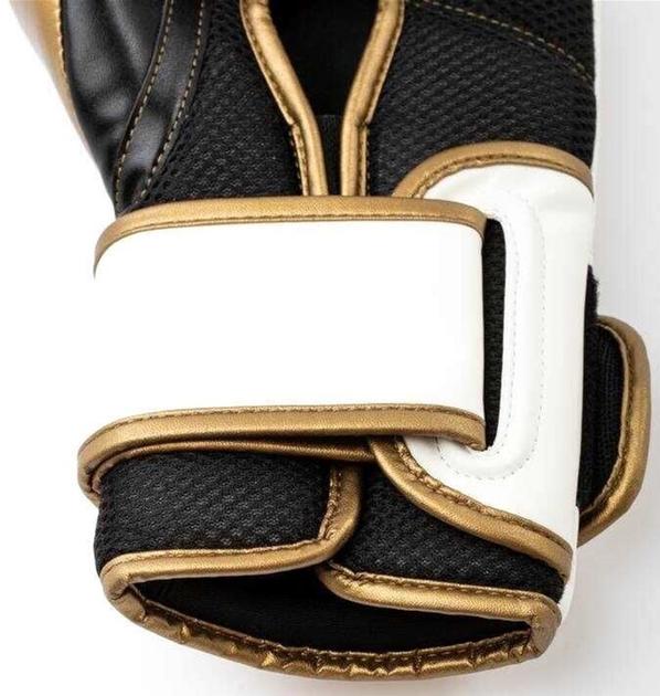 Боксерские перчатки Everlast POWERLOCK 2R TRAINING GLOVE Уни 16 унций Белый/Золотой (P00003051) - фото 2
