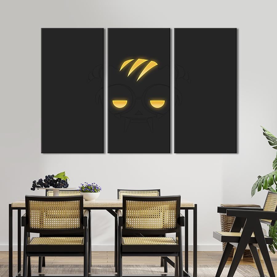 Картина на холсте триптих Милый аниме-персонаж 128x81 см (1471-31)