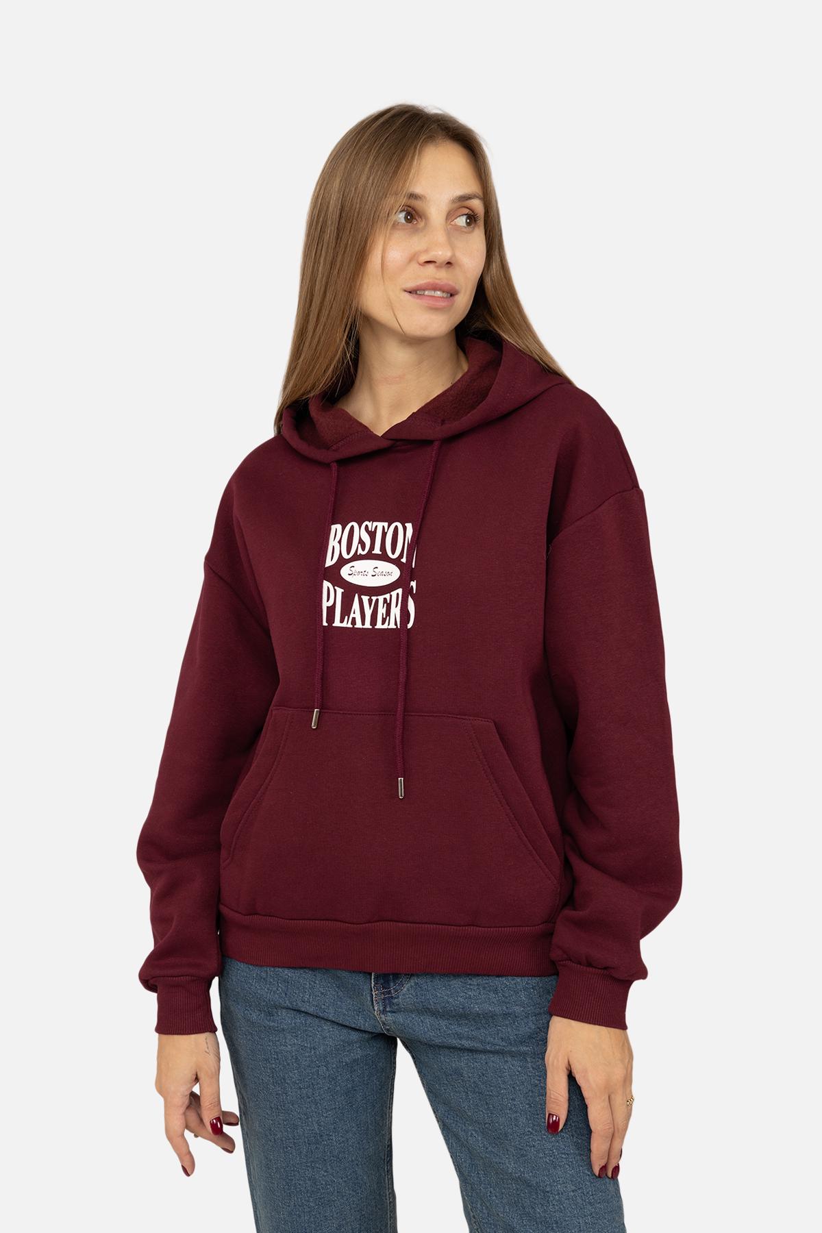 Худі жіноче ЦБ-00262069 р. 46 Бордовий (SKT001025771)