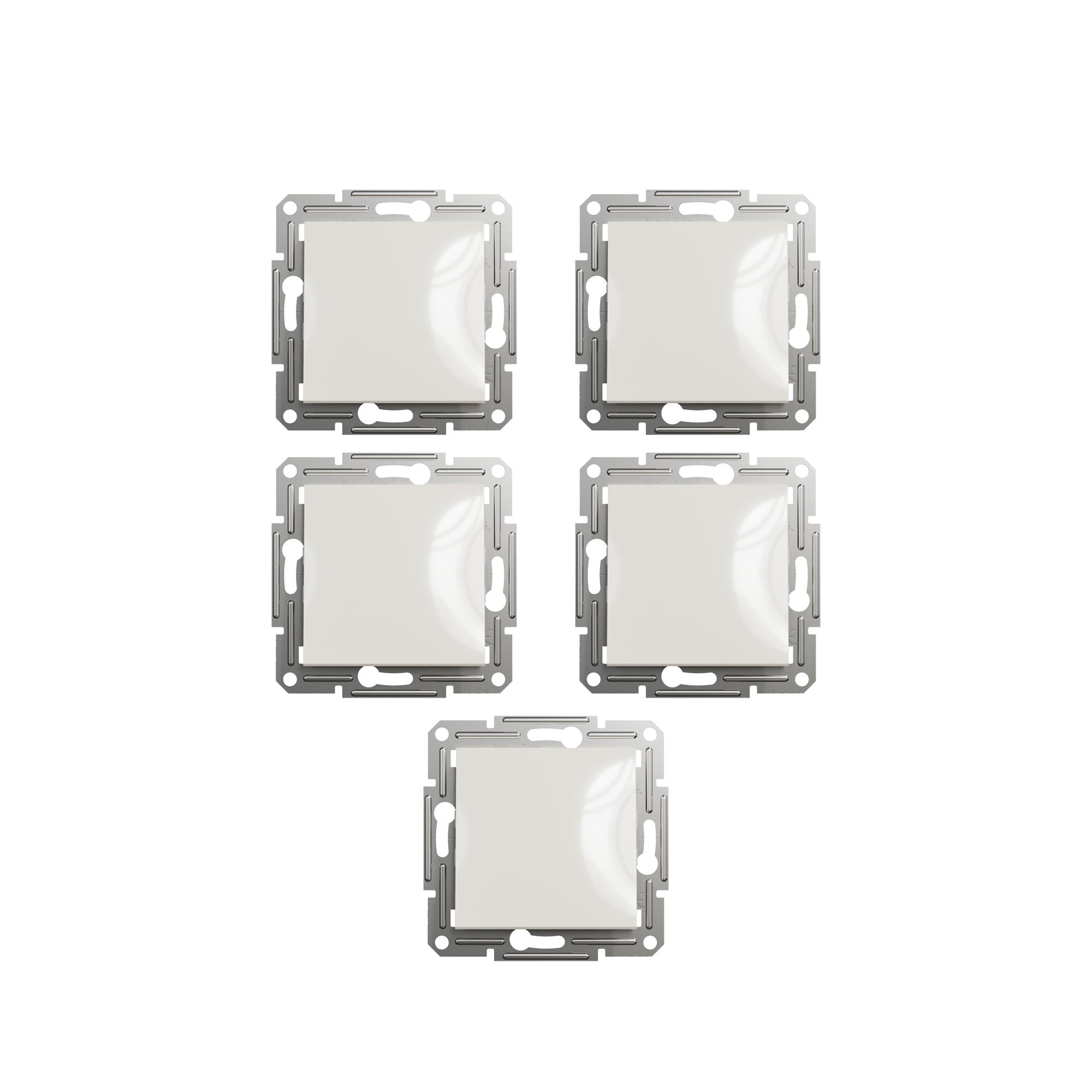 Комплект вимикачів Schneider Electric Asfora 1-й без рамки 5 шт. Крем (EPH0170123) Комплект вимикачів Schneider Electric Asfora 1-й без рамки 5 шт. Крем (EPH0170123)