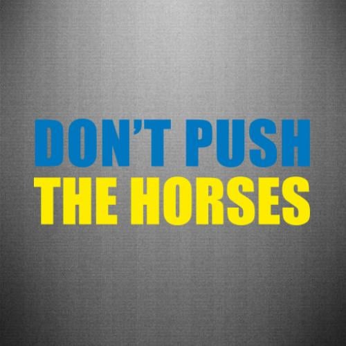 Наклейка Don’t push the horses (19729023-2-213644-50 x 19.3 см.)