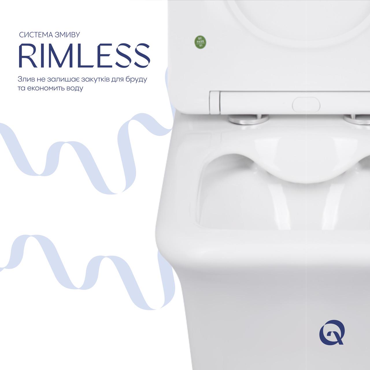Унітаз-компакт Qtap Kalao безобідковий з сідінням Soft-close (QT08221213AW) - фото 5 Унітаз-компакт Qtap Kalao безобідковий з сідінням Soft-close (QT08221213AW) - фото 5