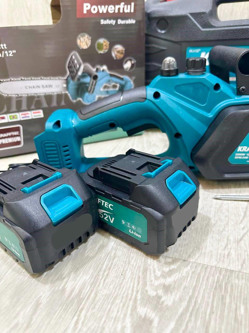 Пила ланцюгова міні акумуляторна Krafftec KT/BCHS 52В 6Ач в кейсі (27369488) - фото 5