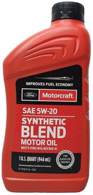 Масло моторное Ford Motorcraft Synthetic Blend 5W-20 0,946 л (XO5W20Q1SP/XO5W20QSP)