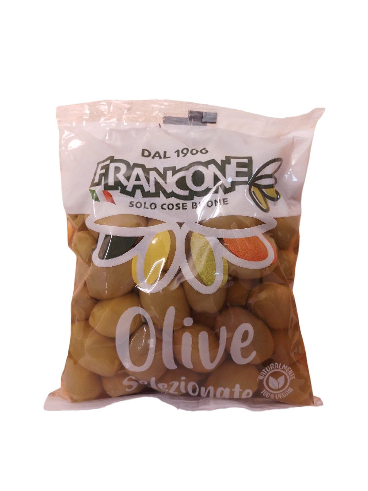 Оливки зеленые с косточкой в розсоле SUPER COLOSSAL FRANCONE 500 г (0508)