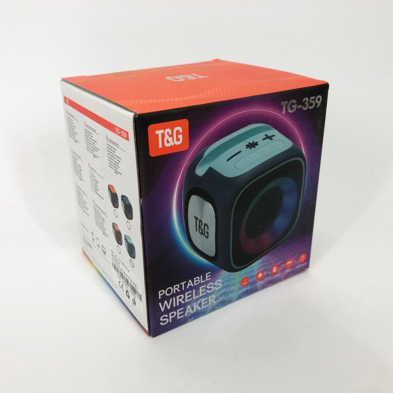 Колонка портативна з підсвічуванням RGB TG359 7W Синій - фото 7 Колонка портативна з підсвічуванням RGB TG359 7W Синій - фото 7