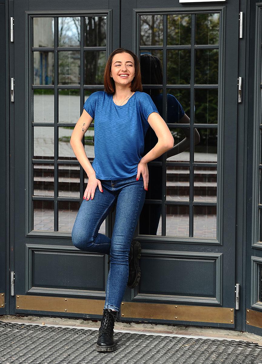 Футболка женская Наталюкс L Синий (8023503653641) - фото 2 Футболка женская Наталюкс L Синий (8023503653641) - фото 2