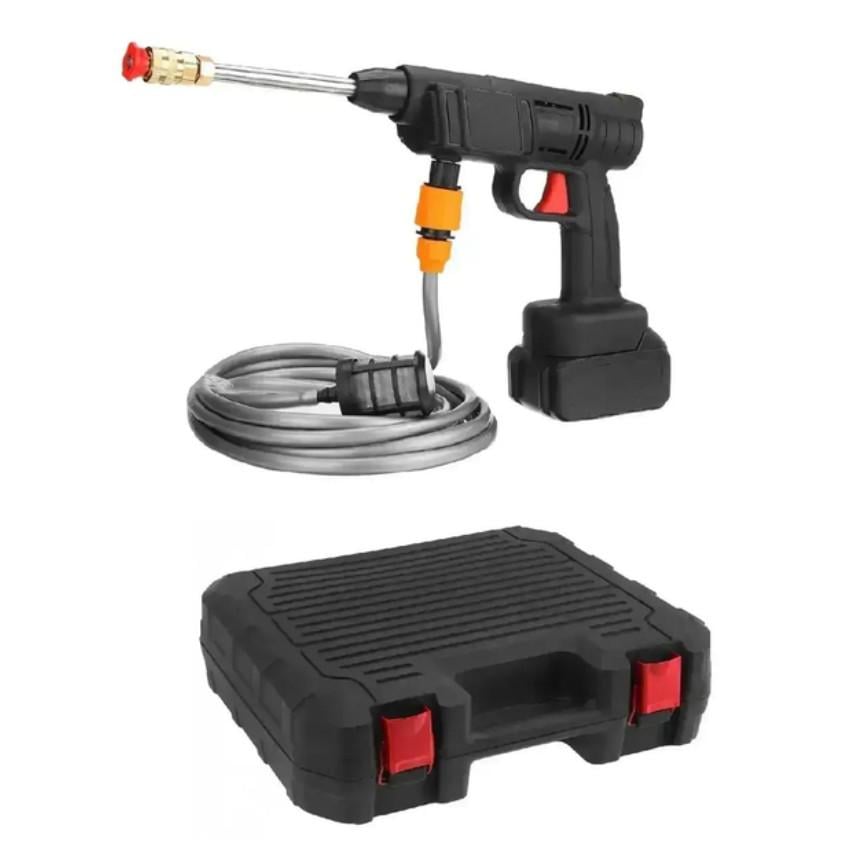 Мийка високого тиску акумуляторна Cleaning Gun з кейсом 1000W 48V Чорний (28049925) - фото 2
