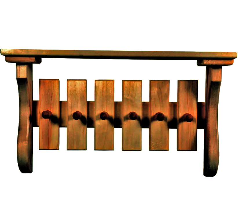 Вішалка банна з дерева Барбарис Сієна (ВБА-000405)