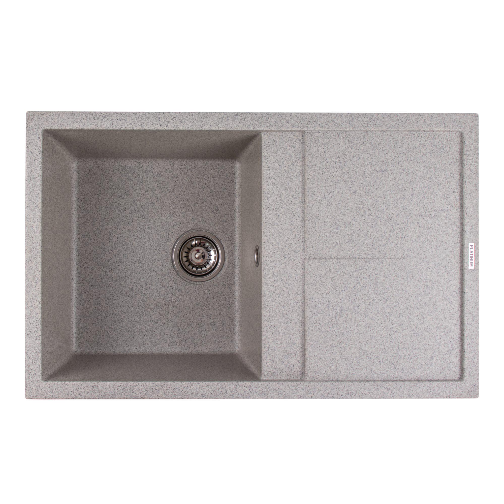 Мойка для кухни гранитная Platinum 7950 Selena матовая Серый Мойка для кухни гранитная Platinum 7950 Selena матовая Серый