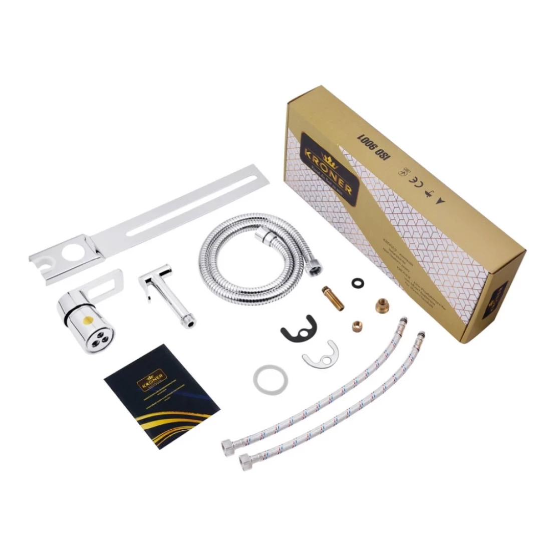 Смеситель для биде Kroner KRM Zenda C025 с планкой Хром (CV022957) - фото 6