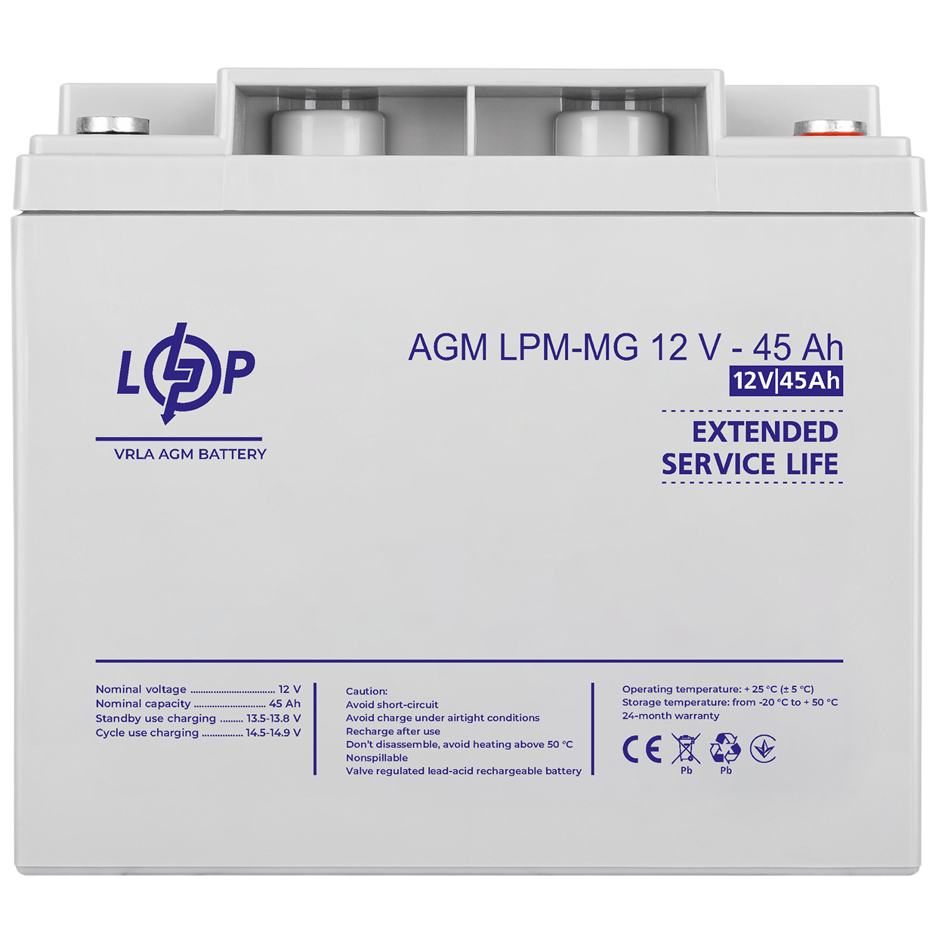 Аккумулятор мультигелевый для ИБП LPM-MG 12V 45 Ah (12296089) - фото 3 Аккумулятор мультигелевый для ИБП LPM-MG 12V 45 Ah (12296089) - фото 3