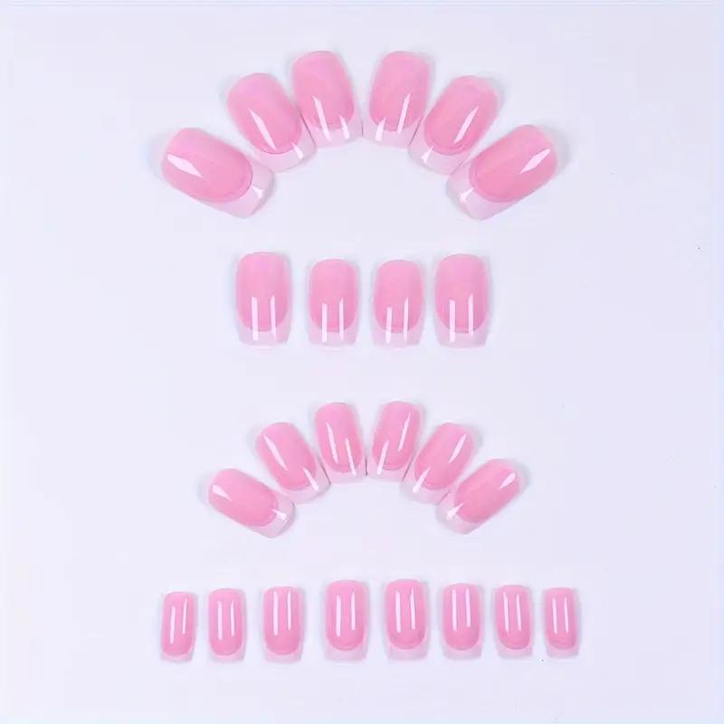 Нігті накладні френч із сердечками з клейовими пластинами 24 шт. Білий з рожевим (27086309) - фото 4 Нігті накладні френч із сердечками з клейовими пластинами 24 шт. Білий з рожевим (27086309) - фото 4