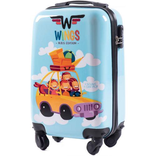 Валіза пластикова Wings Joy ручна поклажа Машинка - фото 2