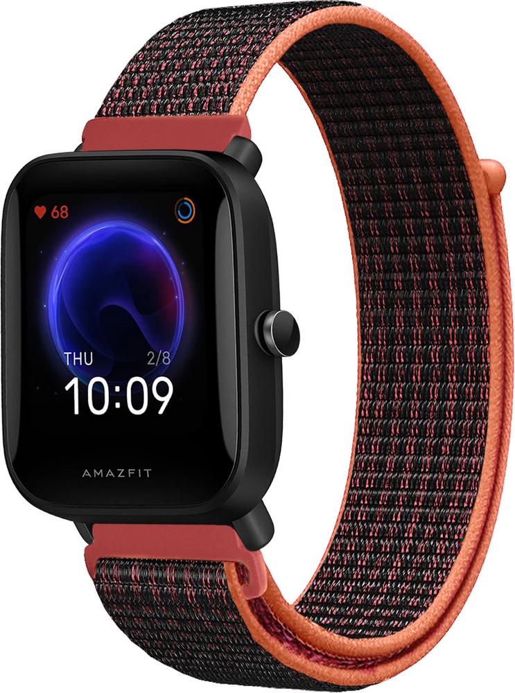 Ремешок нейлоновый Sport Loop для Amazfit Bip U Pro Black/Red (23903-44)