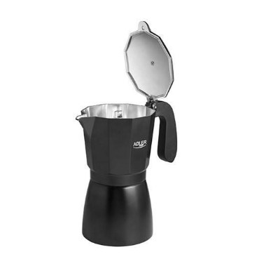 Кофеварка гейзерная Adler алюминиевая на 9 порций 520 мл (AD 4420) - фото 4 Кофеварка гейзерная Adler алюминиевая на 9 порций 520 мл (AD 4420) - фото 4