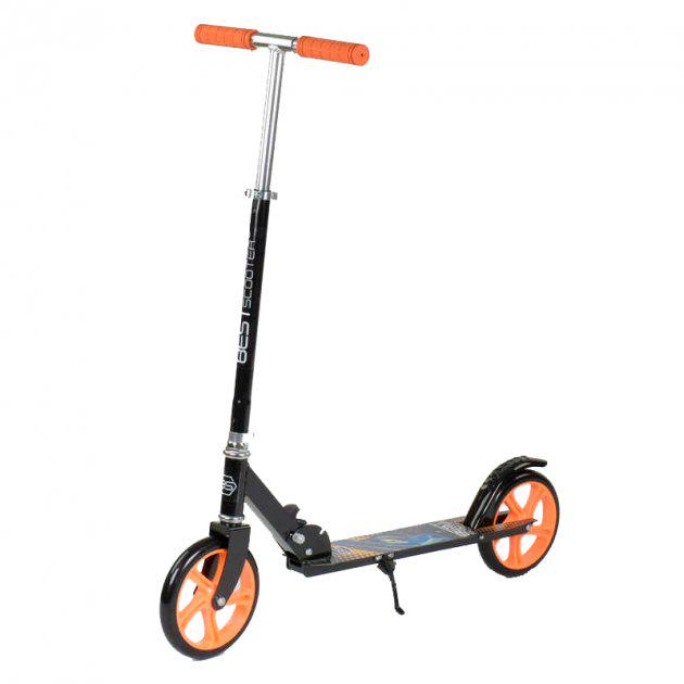 Самокат двухколесный Best Scooter 42714 складальный 200 мм Черный/Оранжевый