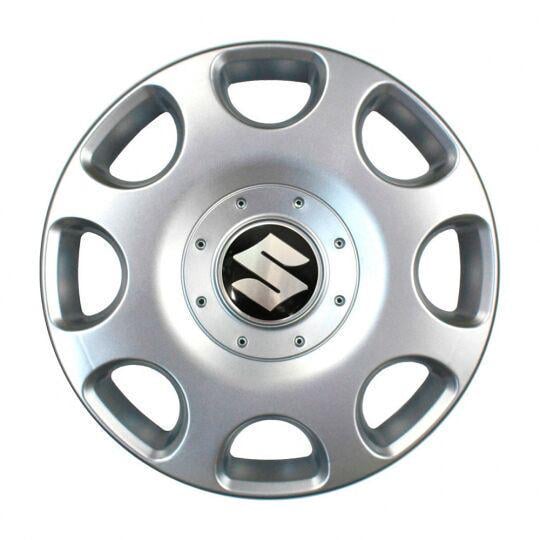 Автомобильные колпаки SKS 208 R14 с логотипом Suzuki 4 шт. Серебристый