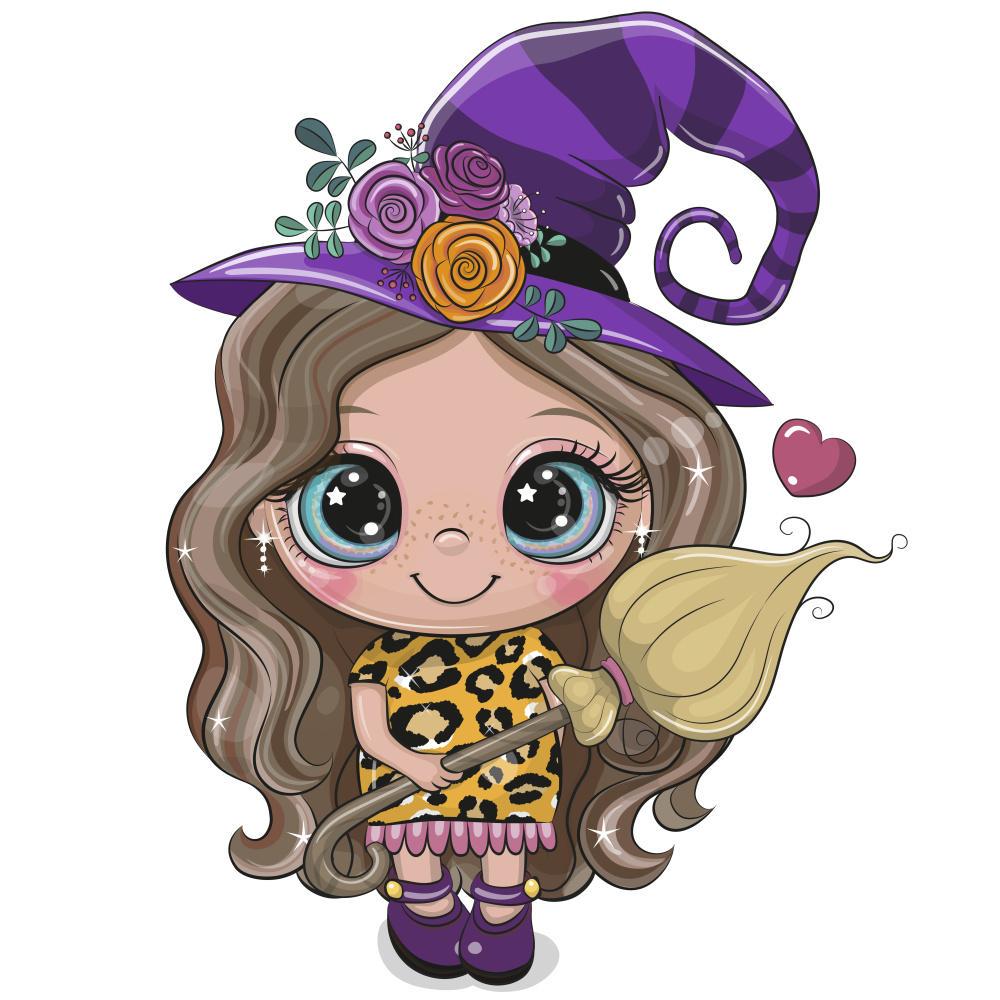 Картина по номерам Strateg Премиум Волшебница с лаком и уровнем 30х30 см (ES207)