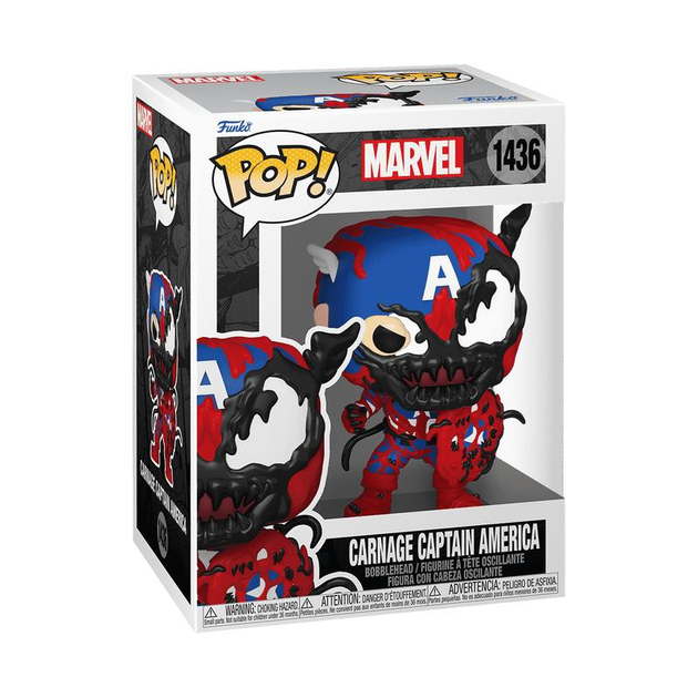 Фигурка Funko Pop Marvel Carnage Captain America - фото 2 Фигурка Funko Pop Marvel Carnage Captain America - фото 2