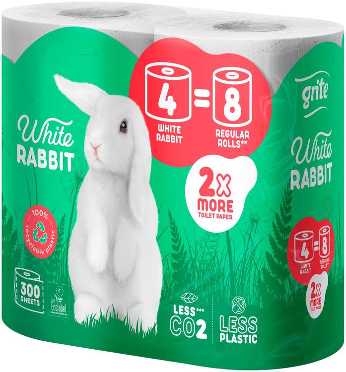 Туалетная бумага Grite White Rabbit 33 м 3 слоя 4 рул. (3TRABB1304)