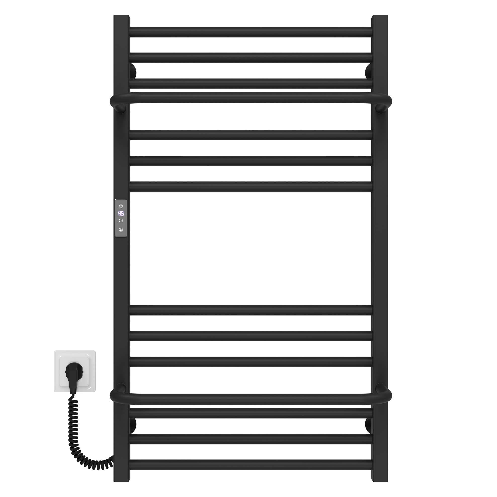 Рушникосушарка електрична Deffi Sigma П14 JD04 ліве підключення нержавіюча сталь 500х900 мм Чорний (A.SI.90.50.14.E.B.L.2)