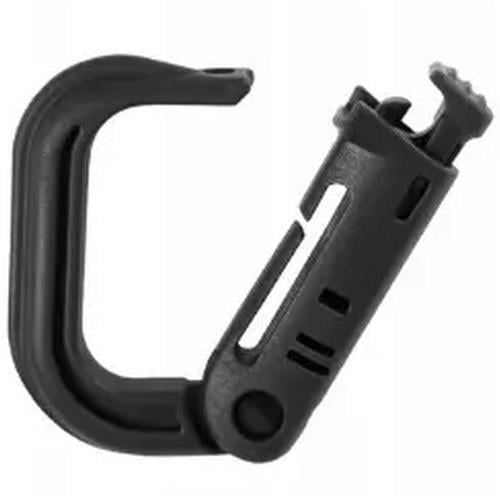 Карабін фіксатор D-подібний Tornado Grimloc MOLLE 4 шт. Raven (11198490) - фото 4