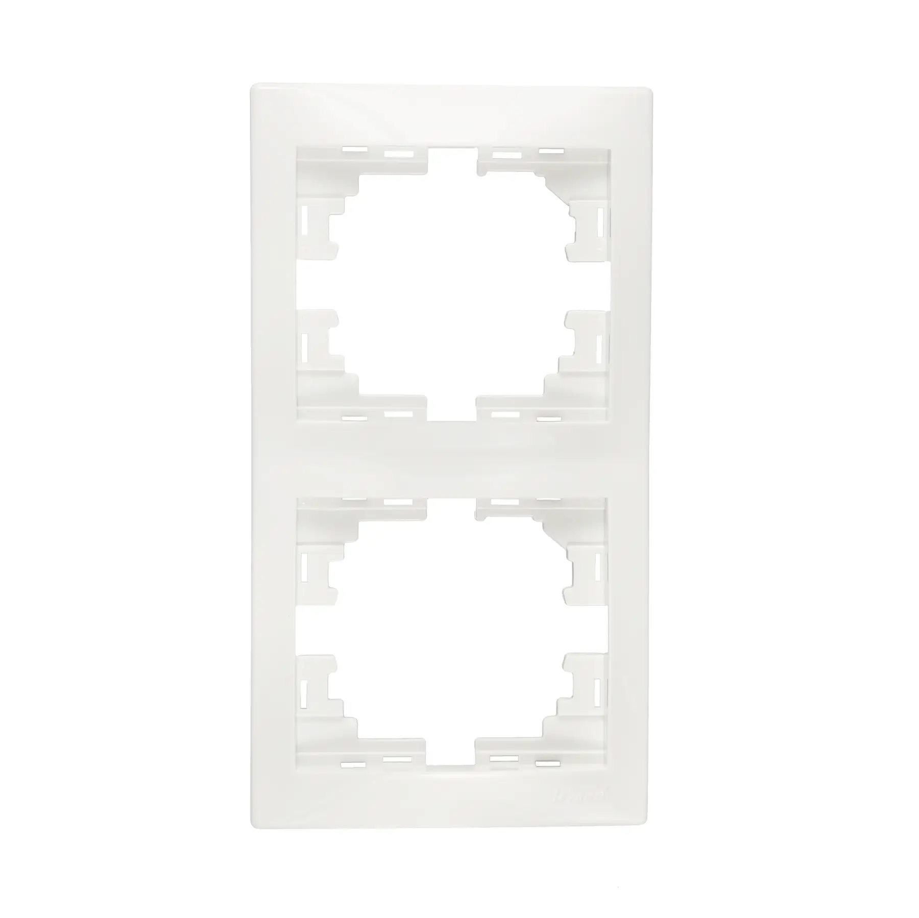 Рамка Lezard Mira 2-местная вертикальная Белый