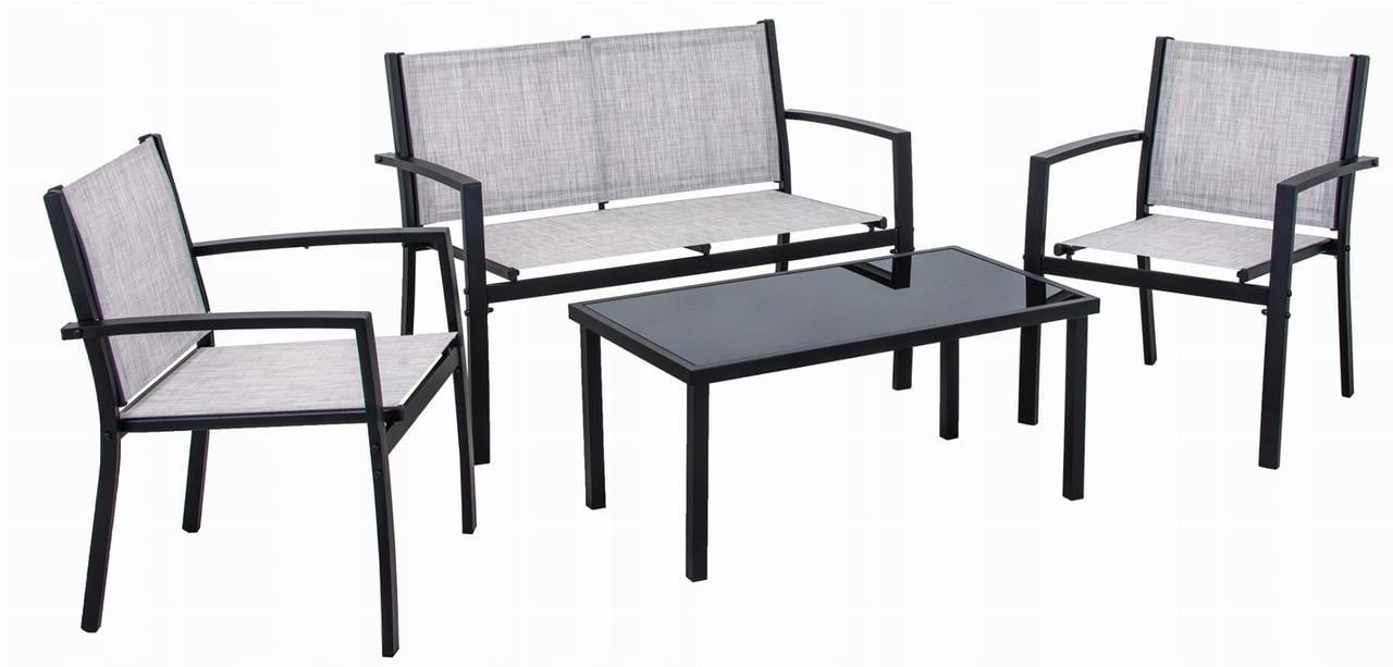 Комплект садовой мебели JUMI Oasis диван/2 кресла/столик Серый (2730786055)