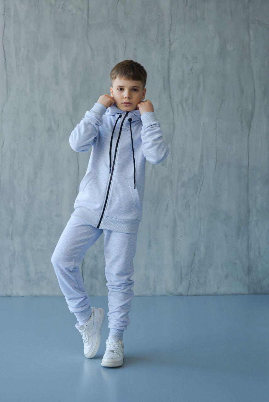 Костюм спортивный детский Zip унисекс 152-158 см Серый меланж (14-1533 16)
