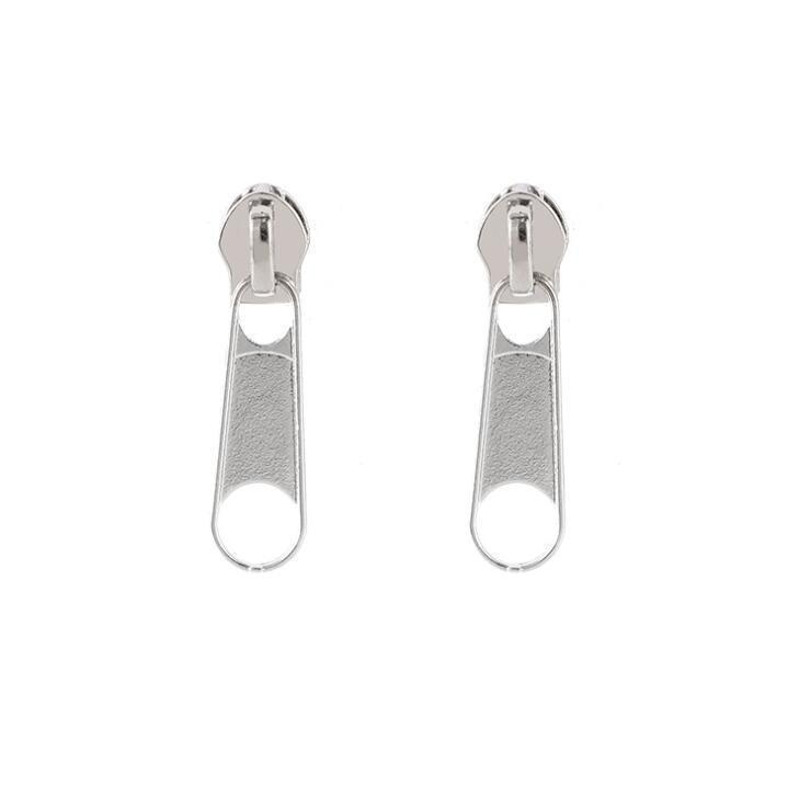Сережки у формі замка на блискавку зі сталі (1402948474)