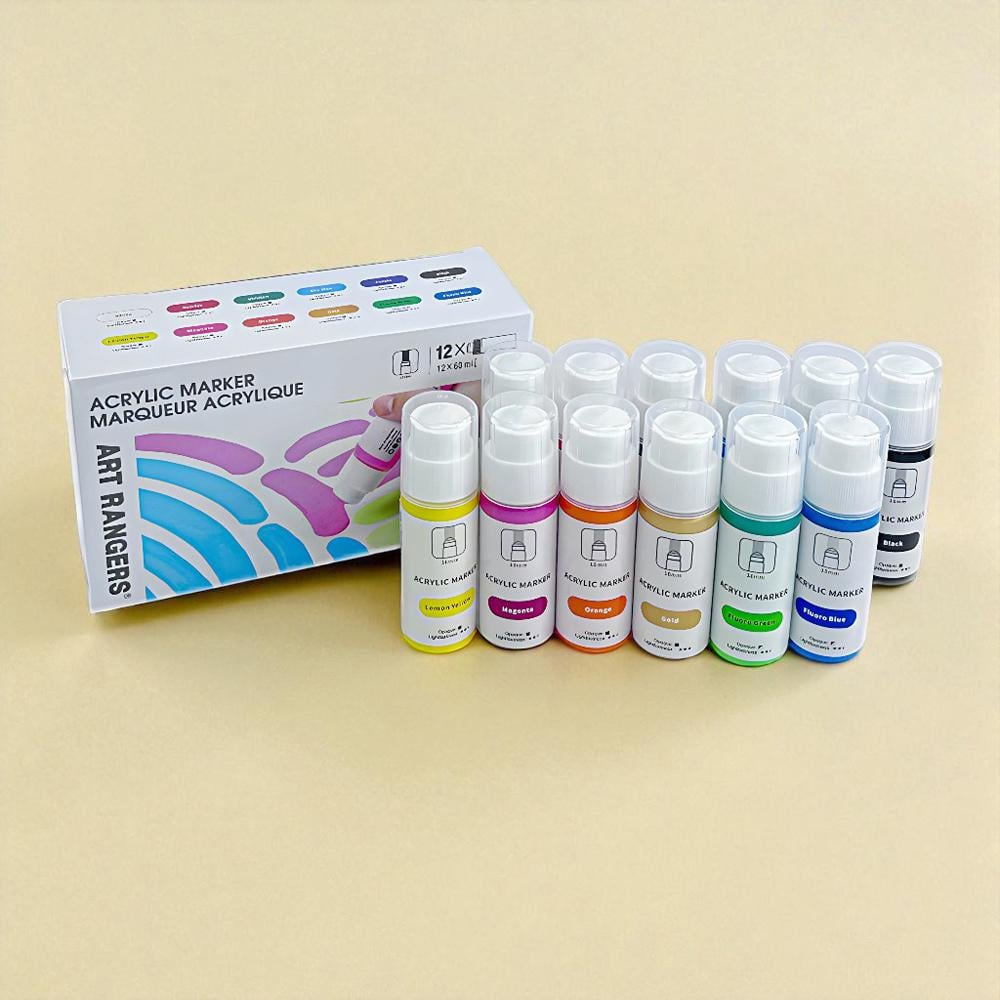 Маркеры акриловые 60 мл 12 цветов (37-122205) - фото 9 Маркеры акриловые 60 мл 12 цветов (37-122205) - фото 9