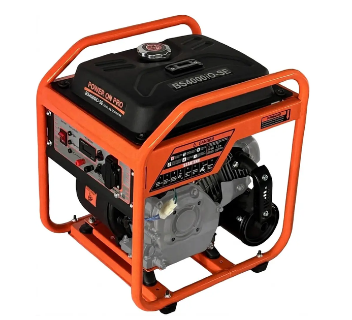 Генератор инверторный Power ON PRO BS4000 iO-SE 3.2 кВт 230 В 7 л Оранжевый (34022)