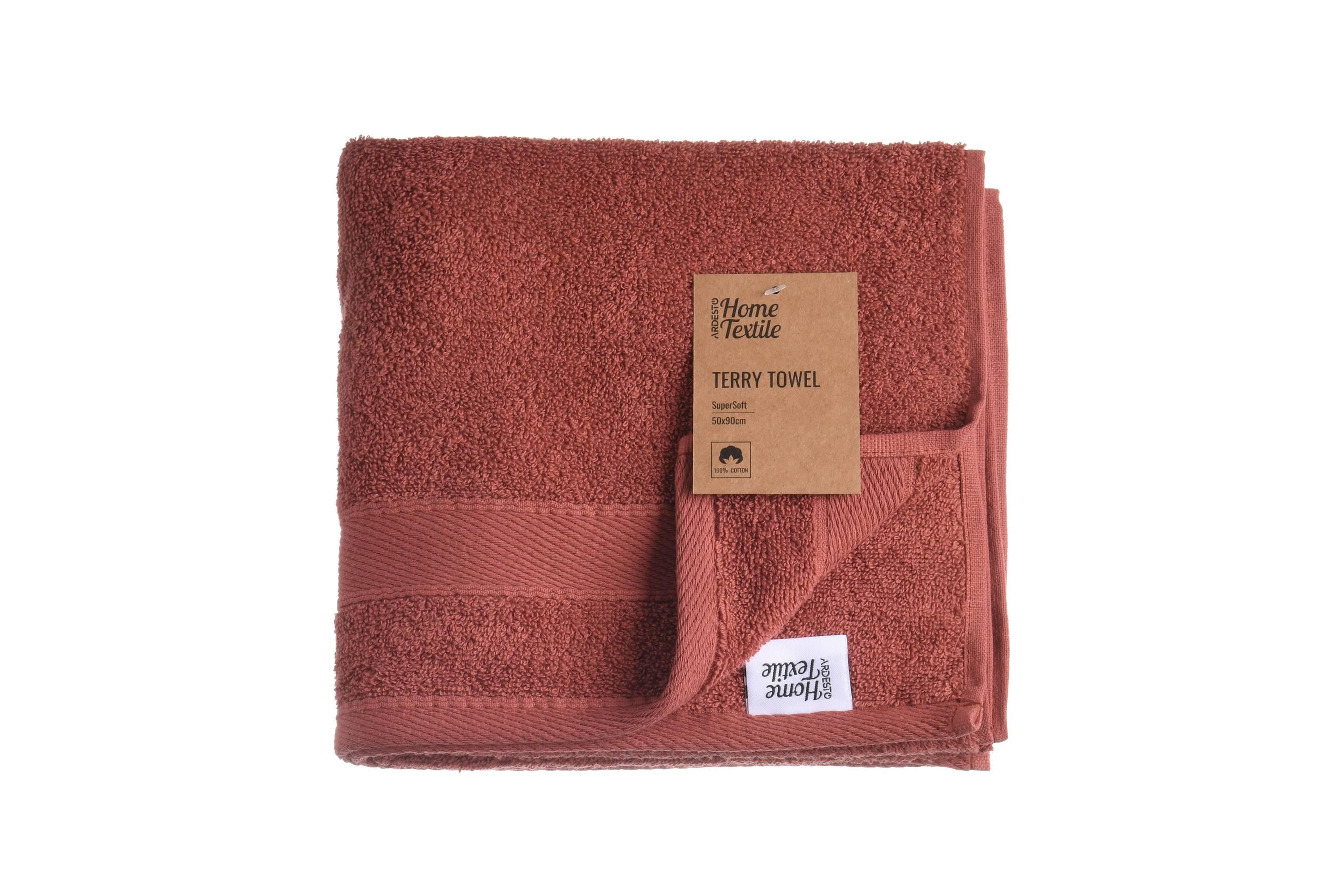 Полотенце махровое Ardesto SuperSoft 50х90 см Терракотовый (ART2250SL)