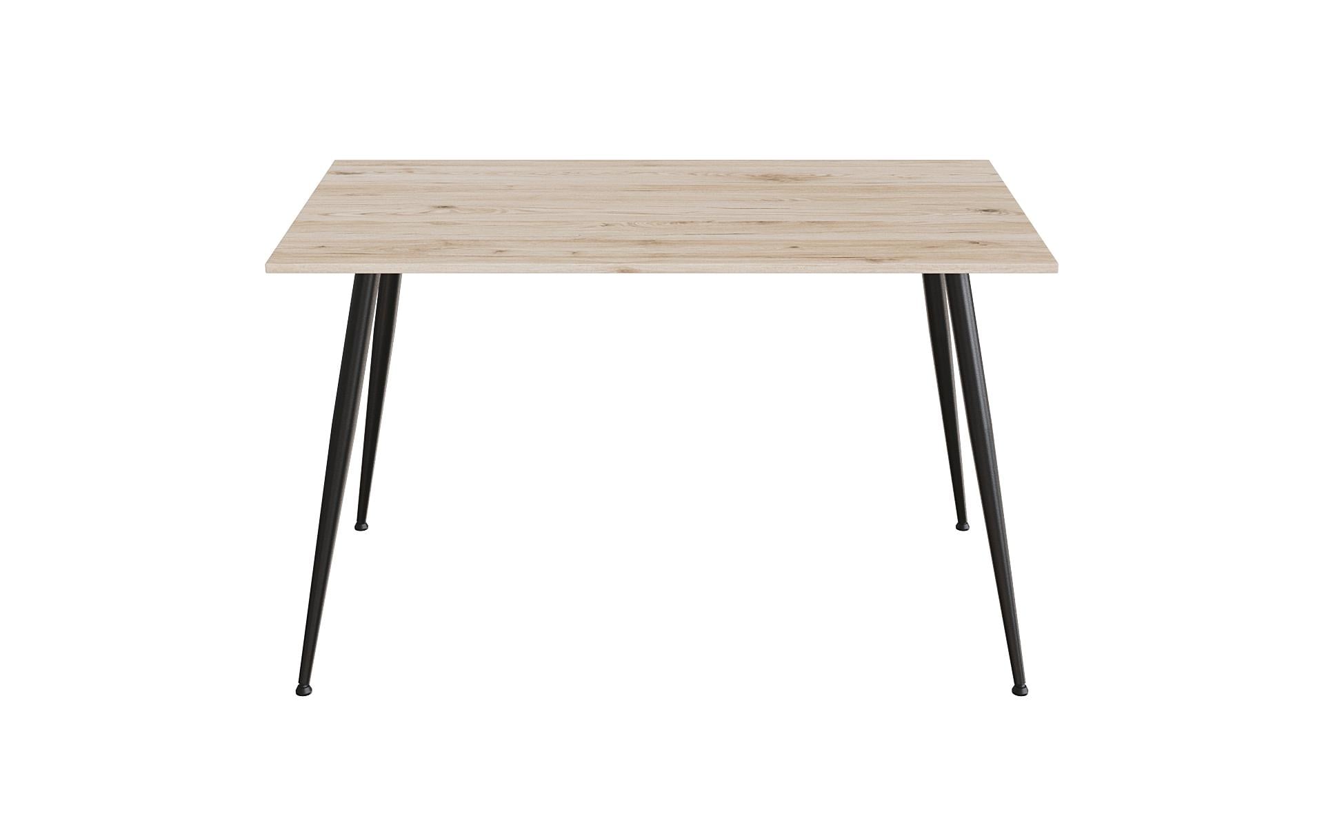 Обеденный стол Ferrum-decor Марсель 40 металл/ДСП 16 мм 75x120x60 см Черный/Дуб Сан-Марино (FRD-106758)