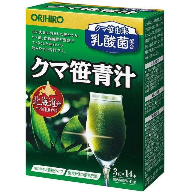Аодзира с бамбуком и молочнокислыми бактериями Orihiro Kumazasa Green Juice 14 стиков
