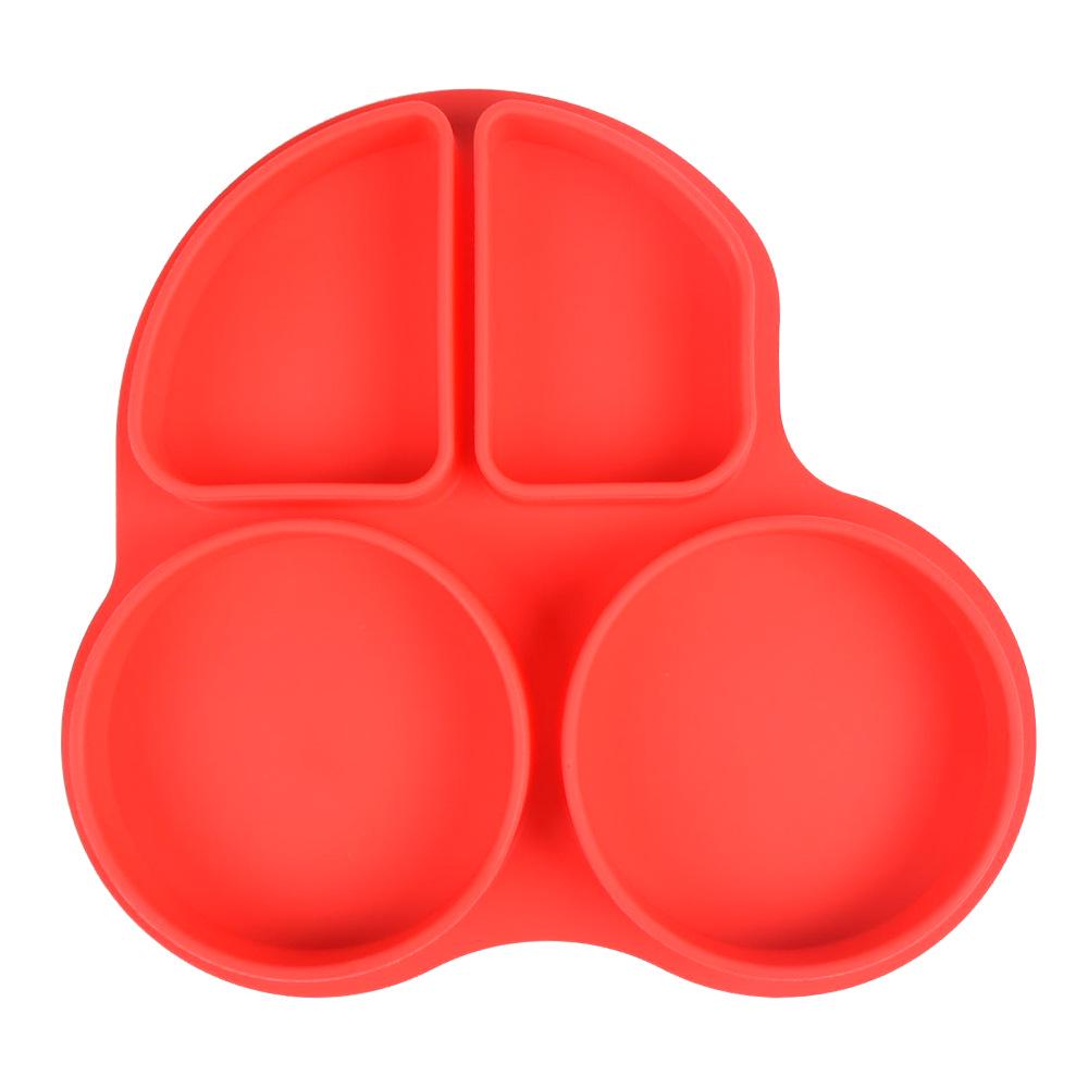 Тарелка силиконовая секционная на присоске Машинка Красный - фото 3 Тарелка силиконовая секционная на присоске Машинка Красный - фото 3