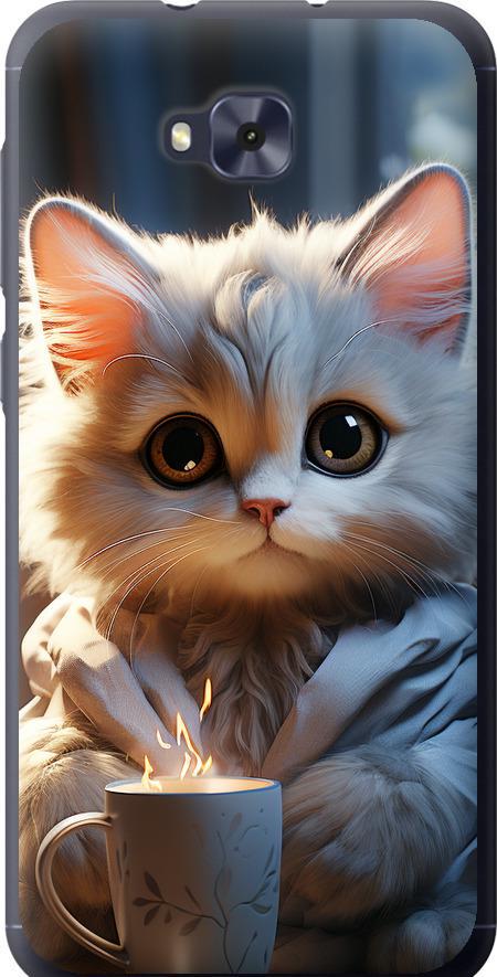 Чехол на Asus ZENFONE 4 SELFIE / ZD553KL White cat (5646u-1241-42517)