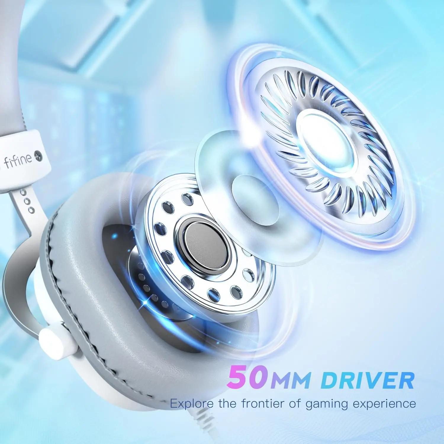 Навушники з мікрофоном FIFINE H9 White - фото 8 Навушники з мікрофоном FIFINE H9 White - фото 8