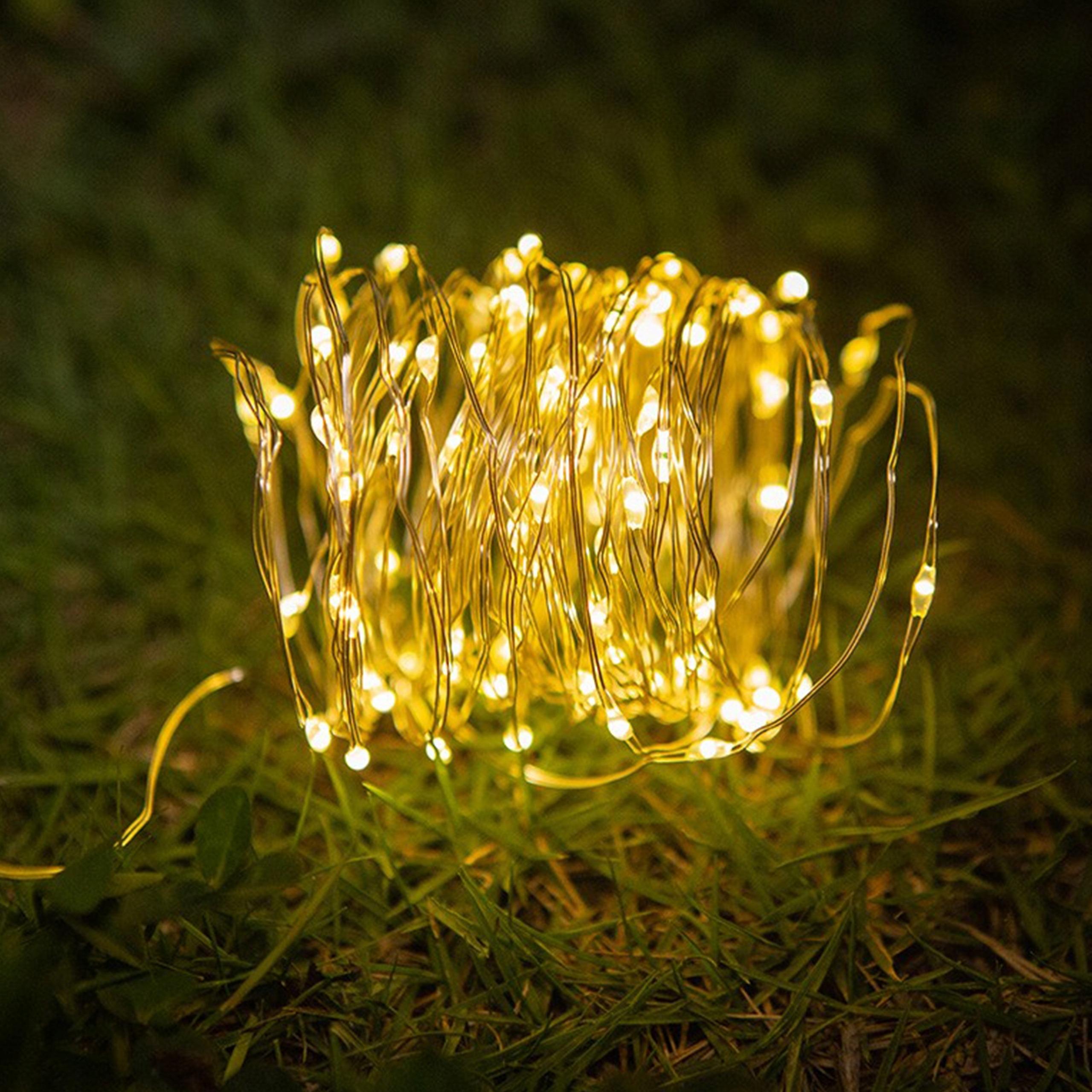 Гирлянда солнечная Jooki 400 LED-лампочок 8 Вт IP44 42 м теплый свет (10641)