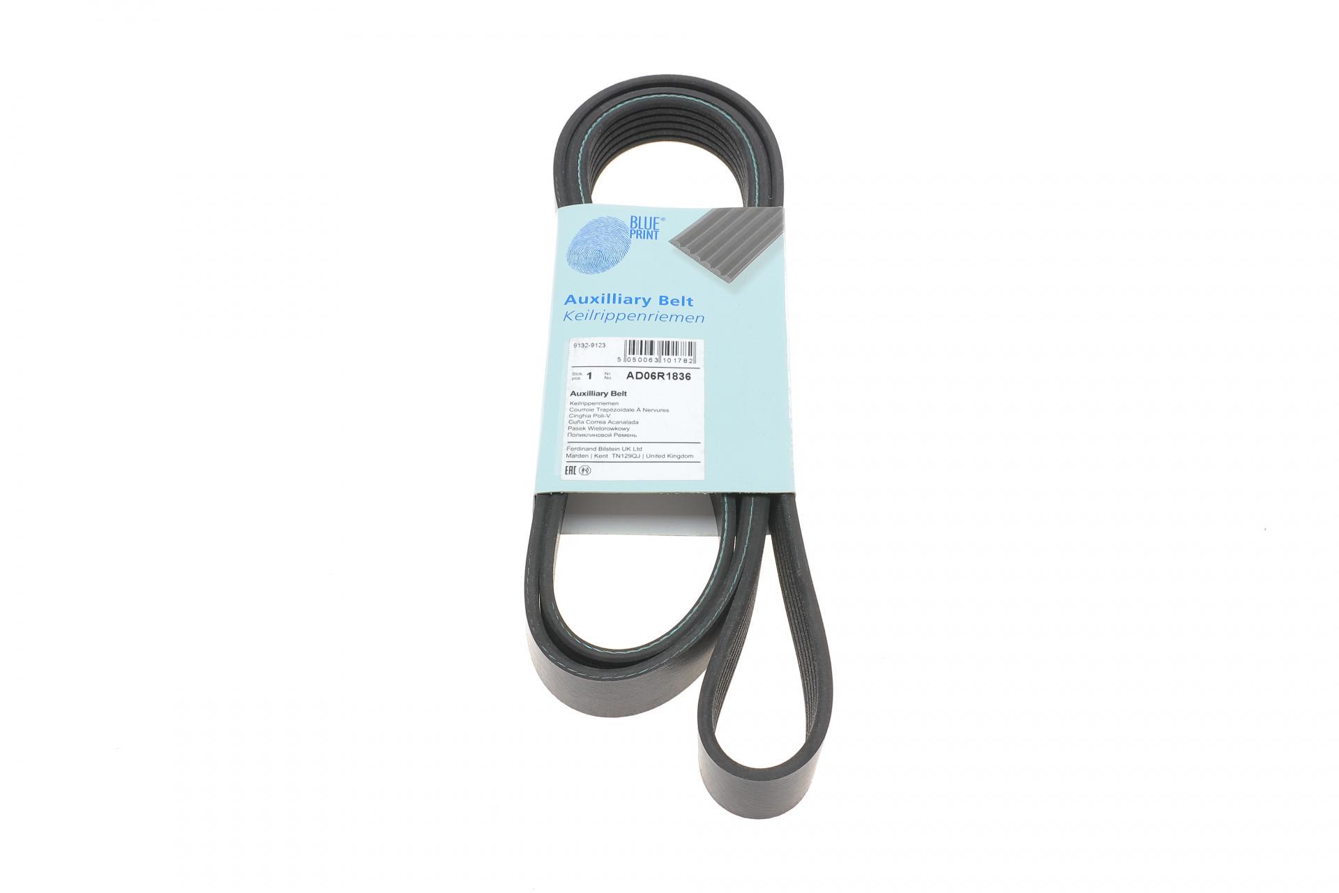 Ремень генератора BLUE PRINT Renault Master/Trafic 1.9-2.5 dCi 00-/Opel Movano/Vivaro 2.2-2.5 DTI 00- (AD06R1836)